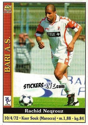 Sticker Rachid Neqrouz - Calcio 2000-2001 - Mundicromo
