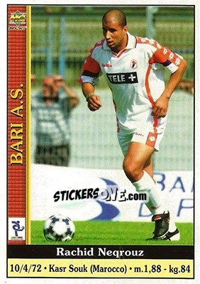 Sticker Rachid Neqrouz - Calcio 2000-2001 n. 34 - Mundicromo