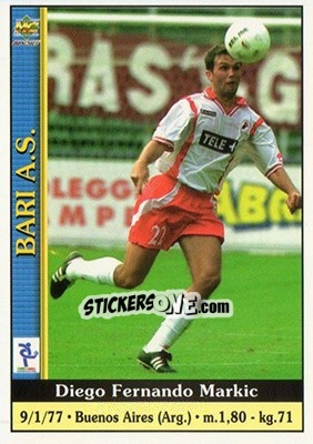 Sticker Diego Fernando Markic - Calcio 2000-2001 n. 39 - Mundicromo