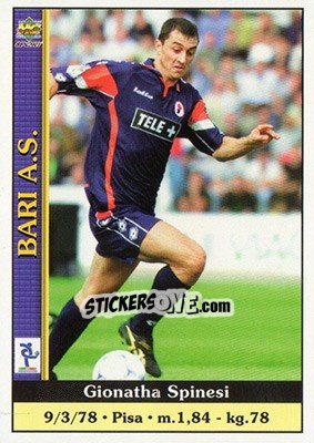 Sticker Gionatha Spinesi - Calcio 2000-2001 n. 48 - Mundicromo