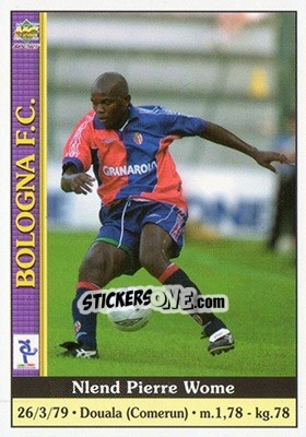 Sticker Nlend Pierre Wome - Calcio 2000-2001 n. 58 - Mundicromo
