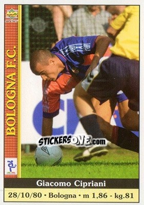 Sticker Giacomo Cipriani - Calcio 2000-2001 n. 67 - Mundicromo