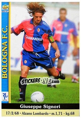 Sticker Giuseppe Signori - Calcio 2000-2001 n. 72 - Mundicromo