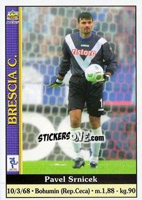 Sticker Pavel Srnicek - Calcio 2000-2001 n. 74 - Mundicromo