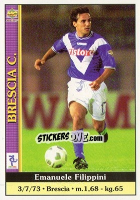 Sticker Emanuele Filippini - Calcio 2000-2001 n. 87 - Mundicromo