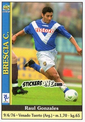 Cromo Raul Gonzales - Calcio 2000-2001 - Mundicromo