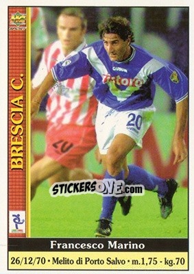 Sticker Francesco Marino - Calcio 2000-2001 n. 95 - Mundicromo