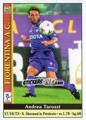 Figurina Andrea Tarozzi - Calcio 2000-2001 - Mundicromo