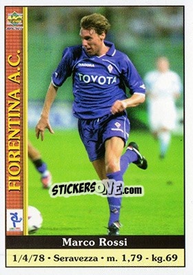 Sticker Marco Rossi - Calcio 2000-2001 - Mundicromo