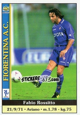 Sticker Fabio Rossitto - Calcio 2000-2001 - Mundicromo