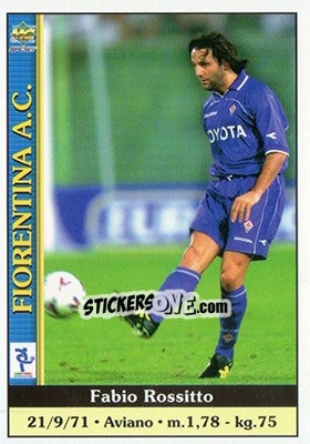 Sticker Fabio Rossitto - Calcio 2000-2001 n. 114 - Mundicromo