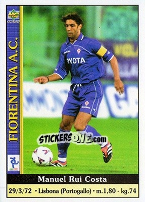 Sticker Manuel Rui Costa - Calcio 2000-2001 n. 115 - Mundicromo