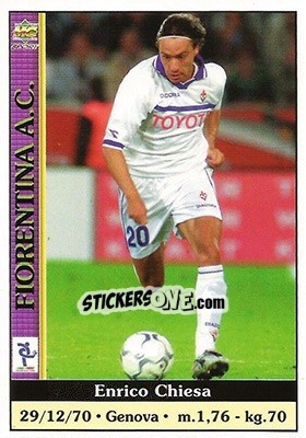 Sticker Enrico Chiesa - Calcio 2000-2001 - Mundicromo