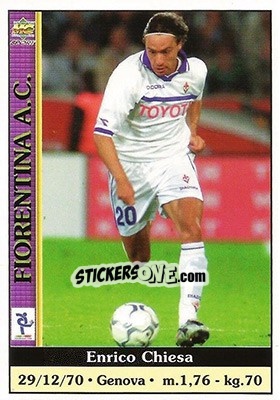 Sticker Enrico Chiesa - Calcio 2000-2001 n. 116 - Mundicromo