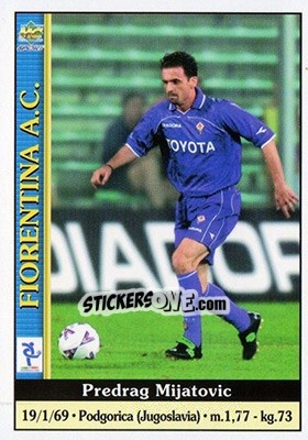 Sticker Predrag Mijatovic - Calcio 2000-2001 n. 118 - Mundicromo