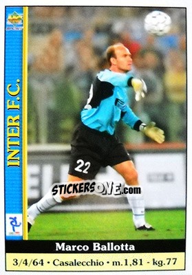 Sticker Marco Ballotta - Calcio 2000-2001 n. 123 - Mundicromo