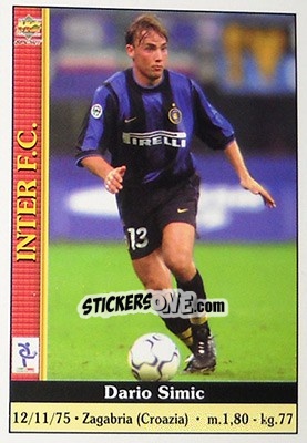 Sticker Dario Simic - Calcio 2000-2001 - Mundicromo