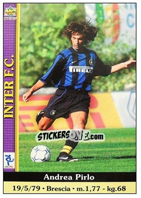 Sticker Andrea Pirlo - Calcio 2000-2001 n. 137 - Mundicromo