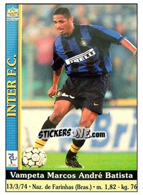 Sticker Vampeta Marcos Andre Batista - Calcio 2000-2001 n. 139 - Mundicromo