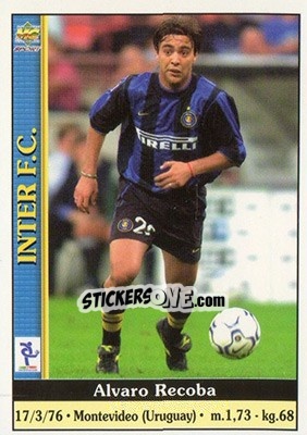 Sticker Alvaro Recoba - Calcio 2000-2001 n. 143 - Mundicromo