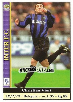 Sticker Christian Vieri - Calcio 2000-2001 n. 144 - Mundicromo