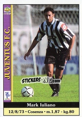 Sticker Mark Iuliano - Calcio 2000-2001 n. 150 - Mundicromo