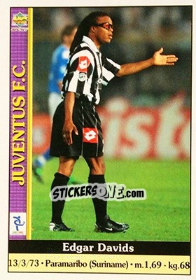 Sticker Edgar Davids - Calcio 2000-2001 n. 158 - Mundicromo