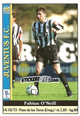 Sticker Fabian O'Neill - Calcio 2000-2001 n. 160 - Mundicromo