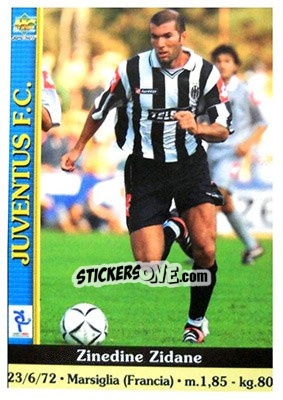 Sticker Zinedine Zidane - Calcio 2000-2001 - Mundicromo