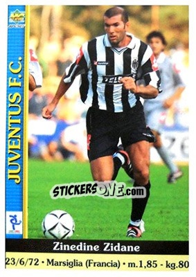 Sticker Zinedine Zidane - Calcio 2000-2001 n. 164 - Mundicromo