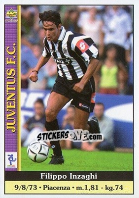 Sticker Filippo Inzaghi - Calcio 2000-2001 n. 166 - Mundicromo