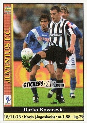 Sticker Darko Kovacevic - Calcio 2000-2001 n. 167 - Mundicromo