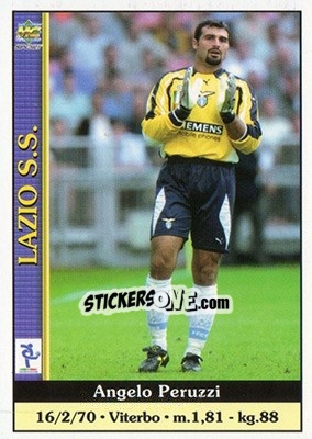 Sticker Angelo Peruzzi - Calcio 2000-2001 n. 170 - Mundicromo