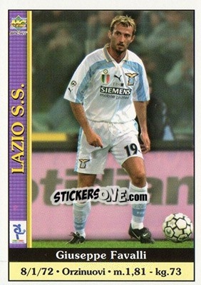Sticker Giuseppe Favalli - Calcio 2000-2001 - Mundicromo