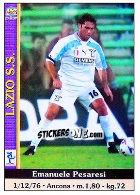 Sticker Emanuele Pesaresi - Calcio 2000-2001 n. 179 - Mundicromo