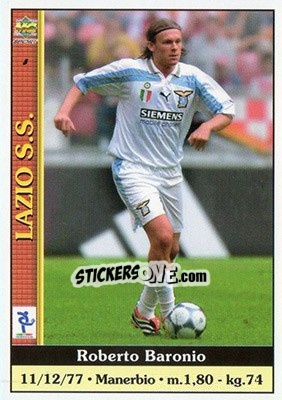 Sticker Roberto Baronio - Calcio 2000-2001 n. 180 - Mundicromo