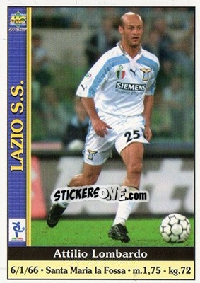 Sticker Attilio Lombardo - Calcio 2000-2001 n. 182 - Mundicromo