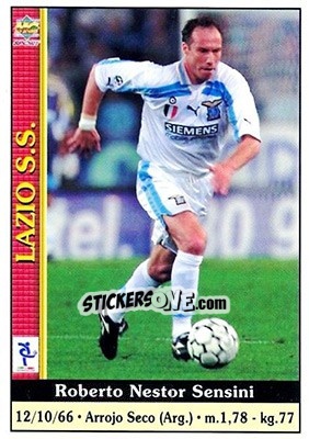Sticker Roberto Nestor Sensini - Calcio 2000-2001 n. 184 - Mundicromo