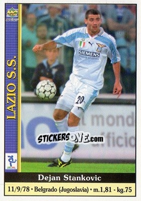 Sticker Dejan Stankovic - Calcio 2000-2001 n. 186 - Mundicromo