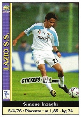 Sticker Simone Inzaghi - Calcio 2000-2001 n. 190 - Mundicromo