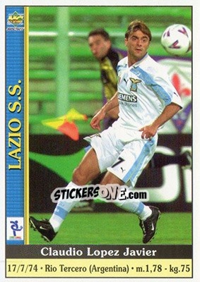 Sticker Claudio Lopez Javier - Calcio 2000-2001 n. 191 - Mundicromo
