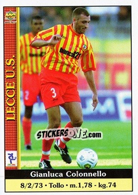 Sticker Gianluca Colonnello - Calcio 2000-2001 - Mundicromo