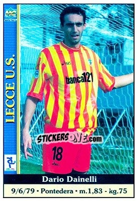 Sticker Dario Dainelli - Calcio 2000-2001 n. 198 - Mundicromo