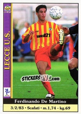 Sticker Ferdinando De Martino - Calcio 2000-2001 - Mundicromo