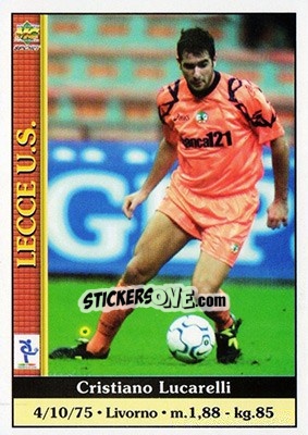 Sticker Cristiano Lucarelli - Calcio 2000-2001 - Mundicromo
