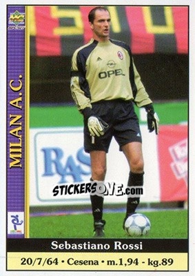 Sticker Sebastiano Rossi - Calcio 2000-2001 n. 220 - Mundicromo