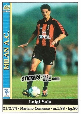 Sticker Luigi Sala - Calcio 2000-2001 n. 223 - Mundicromo