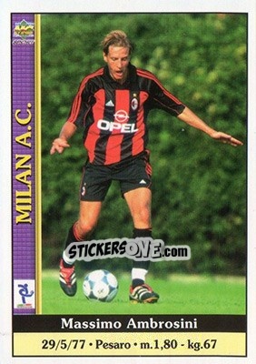 Sticker Massimo Ambrosini - Calcio 2000-2001 n. 229 - Mundicromo