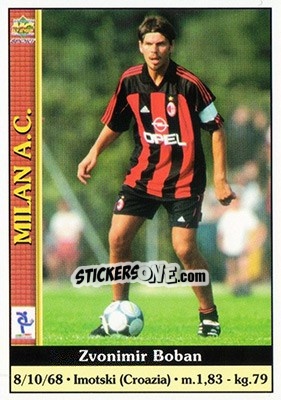 Sticker Zvonimir Boban - Calcio 2000-2001 - Mundicromo