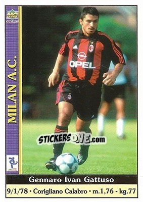 Sticker Gennaro Ivan Gattuso - Calcio 2000-2001 - Mundicromo
